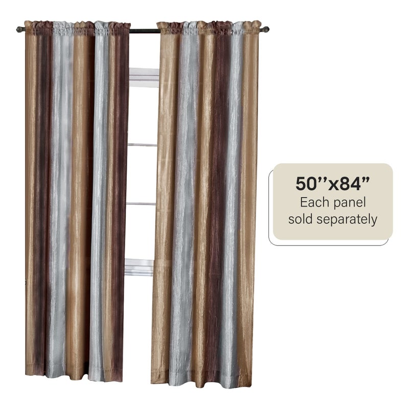 ACHIM Ombre Panel Light Filtering Semi-Sheer Window Curtain - 84 Inch Length, 50 Inch Width - Chocolate- Light Filtering Soft Polyester Drapes for Bedroom Living & Dining Room Home Decor - Image 4